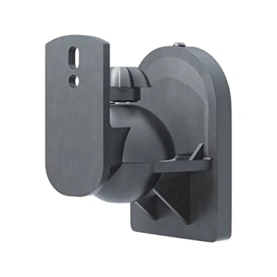 Image of goobay Wall Speaker Mount Universal (3.5kg) 20 Tilt &amp; 70 Swivel Adjustment Safe and Easy Installation Tool Free Orientation Black 49393