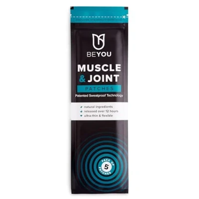 Image of BeYou Muscle and Joint Pain Relief Patches Back Pain, Sciatica, Arthritis, Knees, Neck Shoulders High Strength Natural Patented Matrix of Menthol Eucalyptus