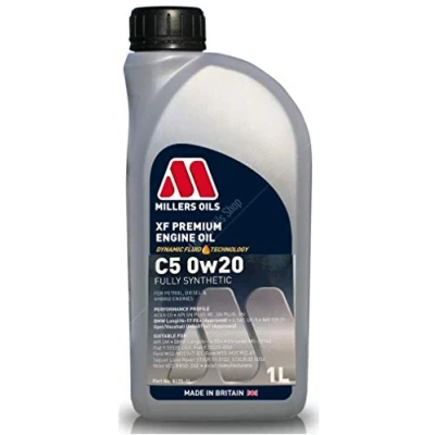 Image of Millers Oils XF Premium 0W20 C5 C6 Fully Synthetic Engine Oil, LL 17FE+ STJLR515122, 1 Litre