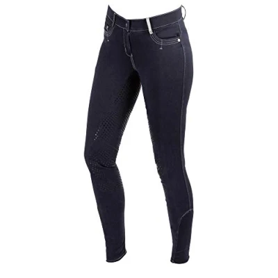 Image of Kerbl Covalliero Basicplus Silicone Full Seat Jodhpurs Blue
