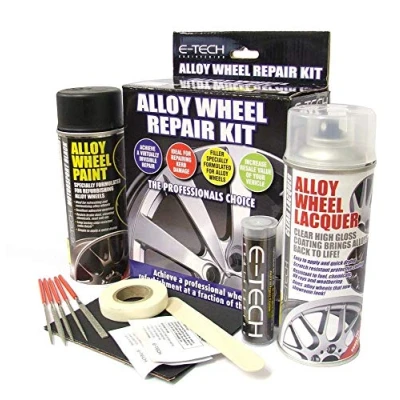 Image of MP Essentials Car Professional Wheel Rim Refurbishment Restore Alloy Repair Kit for Damage, Scuffs &amp; Srapes (Motorsport Black)