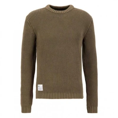 Image of Alpha Industries Men&#039;s Acid Pullover Sweater Sweatshirt, Dark Olive, XXL