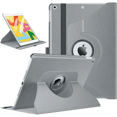 Image of Leather Rotate 360 Stand Case For Apple iPad mini 1,2,3 Generation (GREY)