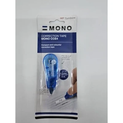 Image of Tombow Mini Correction Tape 4.2 mm x 6 m in Blister Packaging Transparent Blue