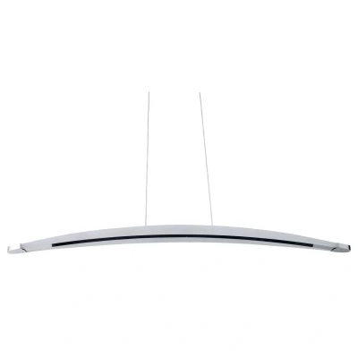 Image of Bow Dimmable LED Bar Pendant Ceiling Light Chrome 3000K