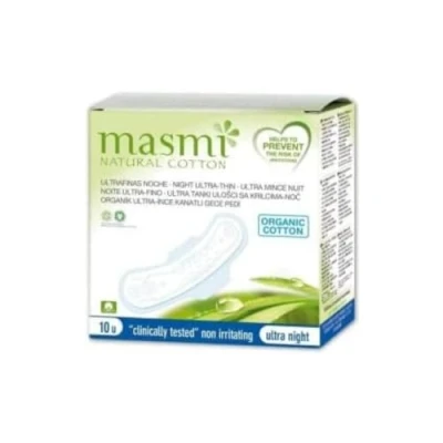 Image of Masmi Natural Organic Cotton Pads Ultra Night (Pack of 10)
