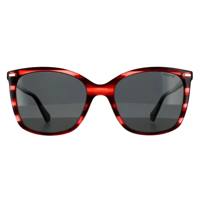 Image of Polaroid Women&#039;s PLD 4108/s Sunglasses, RED Havana, One Size