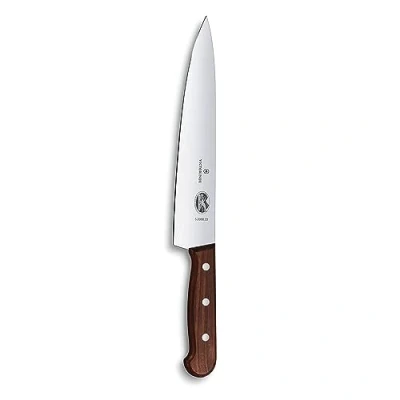 Image of Victorinox Wood, Carving Knife, Extra Sharp Blade, Straight Edge, 22 cm, Noble Wooden Handle, Stainless Steel, Brown