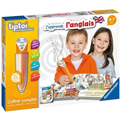 Image of Ravensburger Tiptoi® Complete Set with Interactive Reader + Book in French J&#039;apprends l&#039;English Educational Electronic Games For ages 4 and up 00057