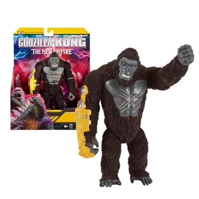 Image of MonsterVerse Godzilla x Kong: The New Empire, 6 Inch Real Feel Kong Action Figure Toy, Iconic Collectable Movie Character, Suitable for Ages 4 Years+