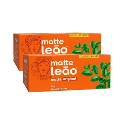 Image of Pack Chá Matte Leão Tostado 2x 25 saquinhos (40g)