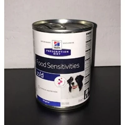 Image of Hill&#039;s Prescription Diet Canine Z/D Food Sensitivities 12 X 370g Wet Dog Enriched Elimination For Dogs With Intolerances And Allergies, Itching Or Gastro Intestinal Inflammation