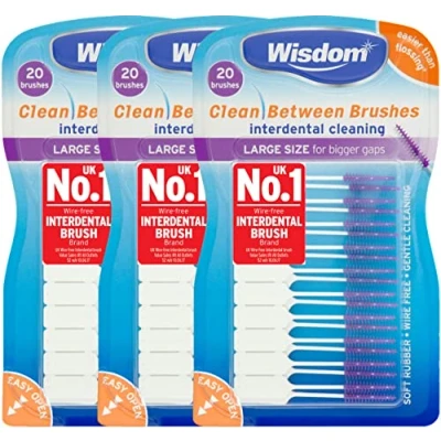 Image of Wisdom Clean Between Interdental Large Purple Brushes Pack of 3, Total 60