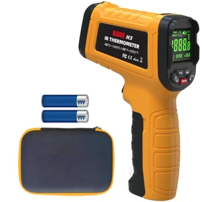 Image of BSIDE H3 Infrared Laser Thermometer Gun 58℉ 2552℉( 50℃ 1400℃) Handheld Digital 50:1 with Colour LCD Alarm Pyrometer for Industry Furnace Stove Thermal Temperature Food BBQ Pizza