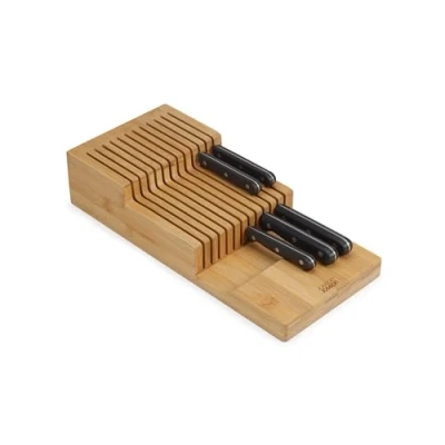 Image of Joseph Drawerstore Knife Organiser, Holds Up to 12+ Knives, Kitchen Organisation &amp; Drawer Storage, Bamboo