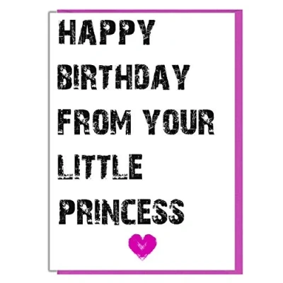 Image of AK Giftshop Birthday Card From Your Little Princess For Mum Mummy Nan Grandma