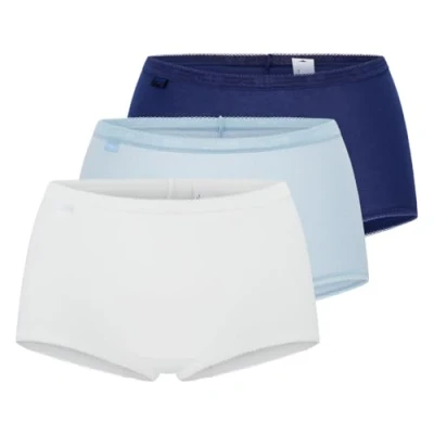 Image of Sloggi Basic+ Maxi 3 Pack Briefs Dark Blue/Light Blue/White Blue M 12