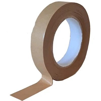 Image of Crystal Mailing 6x Brown Kraft Paper Tape Rolls 24mm x 50m Packaging Eco Friendly Recyclable Biodegradable