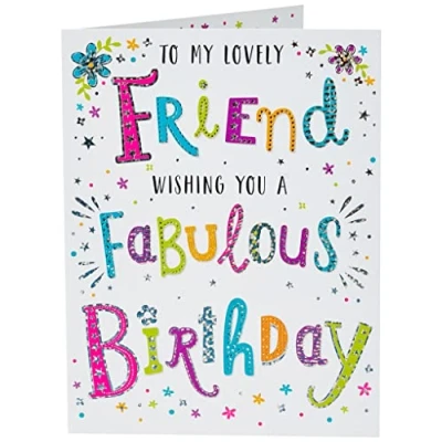 Image of Piccadilly Greetings Modern Fabulous Friend Birthday Card 8 x 6 inches Regal Publishing