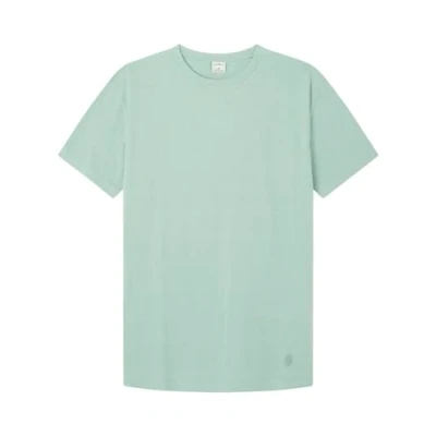 Image of SPRINGFIELD Men&#039;s Reconsider Striped Piquet Oxford S/S T Shirt, Green_Print, XS