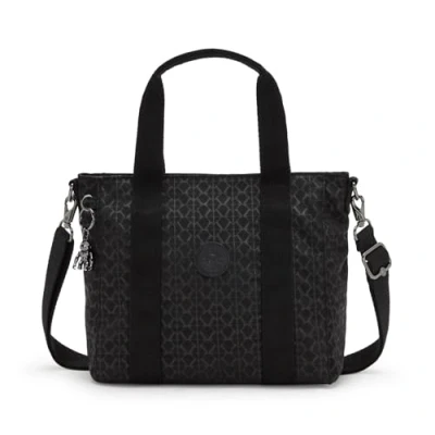 Image of Kipling ASSENI MINI Small tote, Totes, Signature Emb (Black)