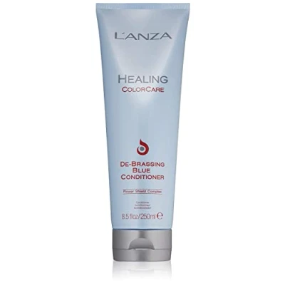 Image of L&#039;ANZA Healing ColorCare Ultra De Brassing Professional Blue Conditioner Color Toning Haircare to Eliminate Unwanted Brassiness, Sulfate free Formula (8.45 Fl Oz)