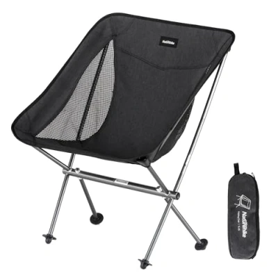 Image of Naturehike Chair Camping Chairs for Adults Folding Portable Foldable Fishing Lightweight Outdoor Black
