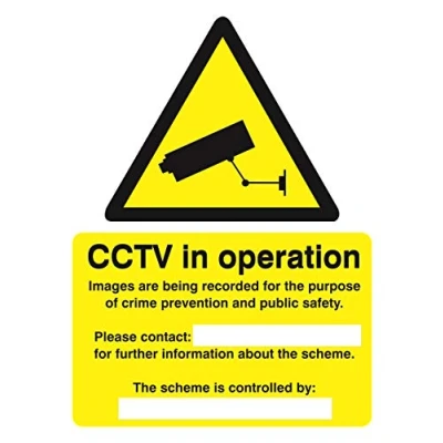 Image of Seco Warning CCTV Cameras in Constant Operation Sign, 200mm x 300mm 1mm Semi Rigid Plastic