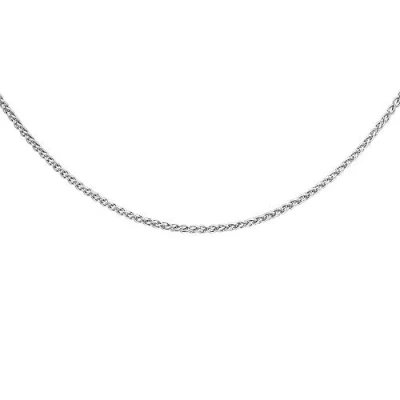 Image of Carissima Gold Women&#039;s 9 ct White 1 mm Spiga Chain Necklace of Length 51 cm/20 Inch