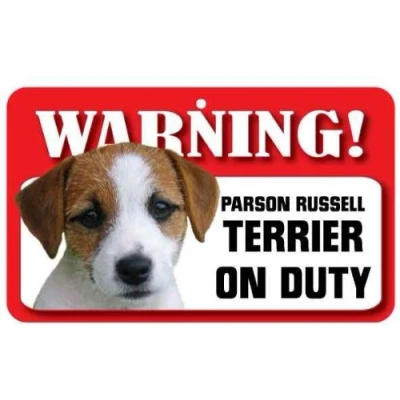 Image of Parson Russell Terrier Dog Pet Sign Laminated Card