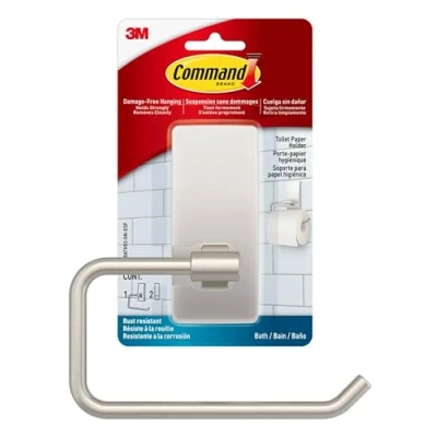Image of Command Toilet Paper Holder [Removable]: 1 (Satin Nickel)