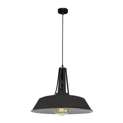 Image of Serres Dome Ceiling Pendant Light 1x E27 Max 40W Black