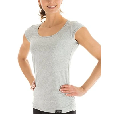 Image of Winshape Women’s Short sleeved Top WTR4 Fitness Leisure Yoga Pilates, Womens, Kurzarmshirt Freizeit grey melange, L