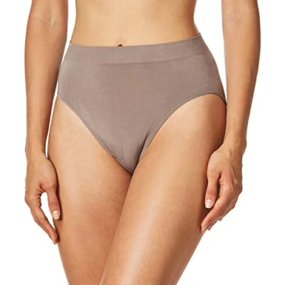 Image of Wacoal Women&#039;s B Smooth Hi Cut Panty Brief Panty, Cappuccino, X Large