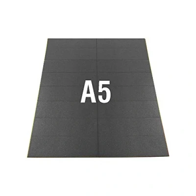 Image of NeoFlex® Self Adhesive Flexible Neodymium Rectangles for Arts, Crafts, Model Making, DIY and Hobbies 75mm x 25mm 16 per A5 Sheet