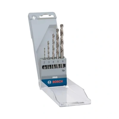 Image of Bosch 5x PRO Metal HSS G Hex Twist Drill Bit Set (for Non ferrous metals, Steel, Ø 2,0, 3,0, 4,0, 5,0, 6,0 mm, Professional Accessory Rotary Drill/Drivers)