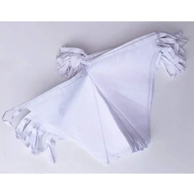 Image of White Cotton Bunting 12 metres long