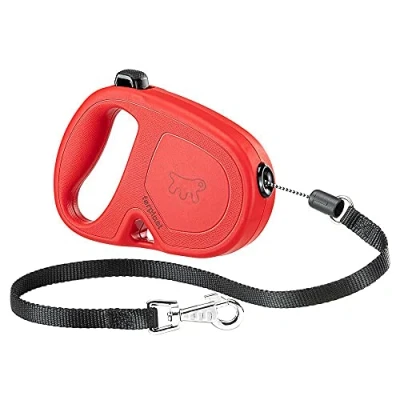 Image of Extendable Leash for Medium Dogs FLIPPY ONE cord S, Retractable 4,5 m, max 12 kg, Red
