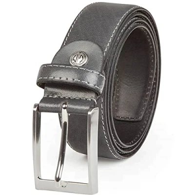 Image of LINDENMANN Mens leather belt/Mens belt, belt XL curved, grey, Größe/Size:95