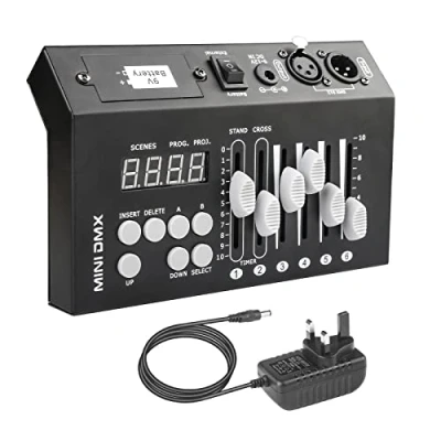 Image of 9V Battery Dmx Controllers, Small Light Controller, Dj Controller Lights Dmx512 Decoder, 54 Channel Mini Portable Lighting
