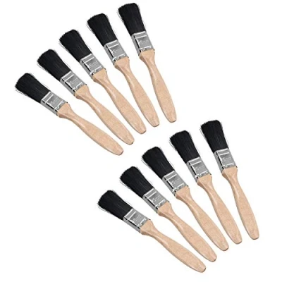 Image of 1 25mm Professional Paint Brush Painters Painting Decorating Wooden Handle 10pk