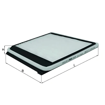 Image of 76417935 Pollen Filter MAHLE ORIGINAL LA 41 Particulate 227,5mm 218mm 19,0mm