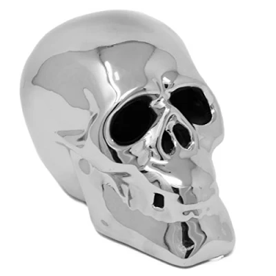 Image of Lesser &amp; Pavey Silver Chrome LED Multicoloured Light Up Skull