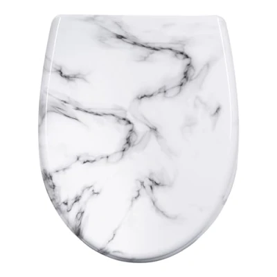 Image of WOLTU Toilet Seat with Soft Close Mechanism, Lid Quick Release Function, O Shape Motif, Mounting from Top Below, 175 kg Load Capacity