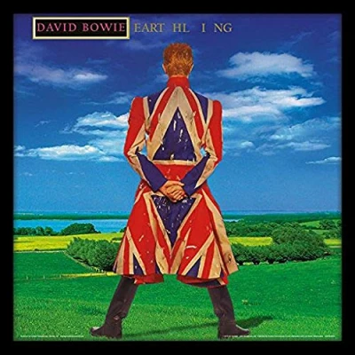 Image of David Bowie Earthling 12&quot; Album Cover Framed Print, Wood, Multi Colour, 32 x 1.5 cm