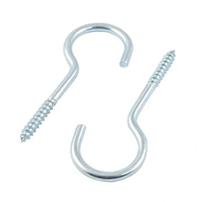 Image of Merriway BH05162 (25 Pcs) Chrome Plated Unshouldered Cup Mug Hook, White 50 mm Pack of 25 Pieces