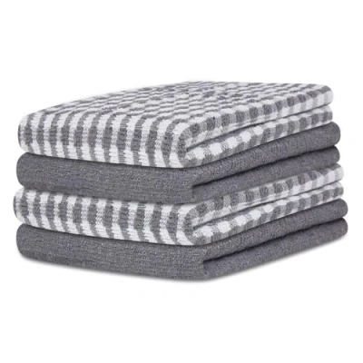 Image of GC GAVENO CAVAILIA 16 Pieces Tea Towels For Kitchen Fast Drying Towel Cloths (46x65 cm) Super Absorbent Dish Towels, Bar Easy Care/Washable Charcoal