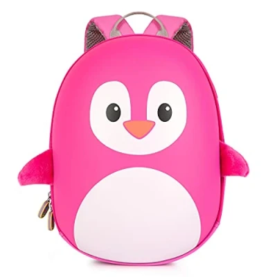 Image of boppi Tiny Trekker Kids Backpack for Holiday Travel &amp; Nursery School Toddler Bag Boys Girls 4 Litre Preschool Rucksack Pink Penguin