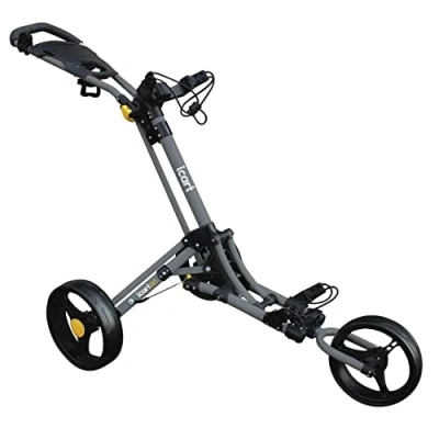 Image of Masters Golf iCart Go 3 Wheel Push Trolley Grey/Black
