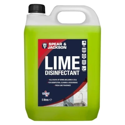 Image of Spear &amp; Jackson Lime Disinfectant and Cleaner, 5 Litres, Kills 99.9% of germs, Fresh Fragrance